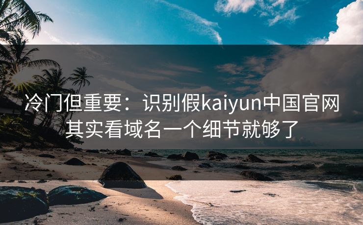 冷门但重要：识别假kaiyun中国官网其实看域名一个细节就够了